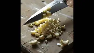 Garlic cuts. 🧄🔪#garliccutting #tinycut #precisionknife #macrocut #shortedit