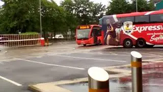 Optare bus Translink Foyle Metro 18** parking at Derry ~ Londonderry.