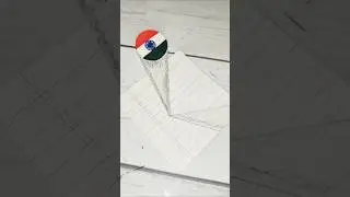 3D drawing of Indian flag #tricolor #indianflag #republicday #shorts #shortvideo #art#viral#ytshorts