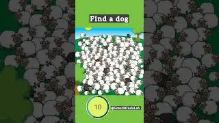Can You Find a dog among the sheep's?🐕🔍 Optical Illusion Challenge! #FindTheDog #OpticalIllusion