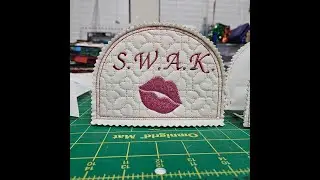 Napkin Holder Slip on Cover Tutorial -  Style B  -SWAK - ITH Machine Embroidery