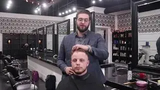 American Beauty Academy student shows how to use Reuzel Grease Heavy hold pomade