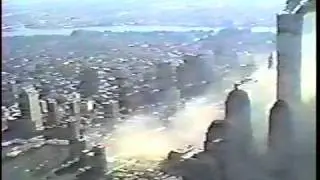 WTC Attack September 11, 2001 from New York Police Helicopter