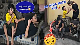 SLEEPING ON THE COUCH😴 Prank on husband🤣!  पति को दिलाया गुस्सा😡 (Epic Reaction) #funny  #prankvideo