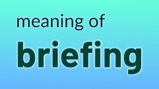 Briefing - 12 English Vocabulary Flashcards