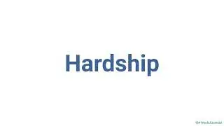 How to Pronounce hardship    #hardship  #english   #words
