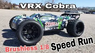 VRX Racing Cobra 1/8 Brushless RC Truck Speed Run
