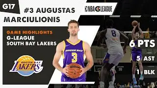 Lithuanian AUGUSTAS MARCIULIONIS 6 PTS & 5 AST South Bay Lakers NBA G-League