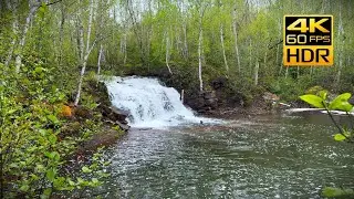 Midland Road Falls 4K 60fps Relaxing piano only, New Brunswick, Canada