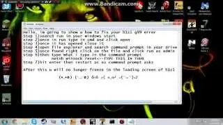 HOW TO FIX G99 ERROR IN H1Z1