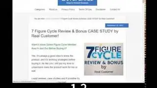 It is 7 figure cycle review video