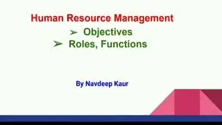 HR Objectives, Roles, Functions | in Hindi | Class 11