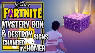 Fortnite The Simpsons Fartnite - Destroy Signs Changed by Homer & Burns Mystery Box - Story Quest