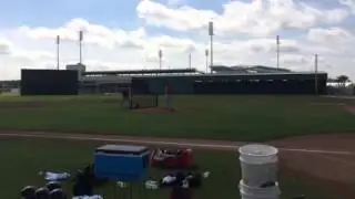 Felix Doubront throwing BP.