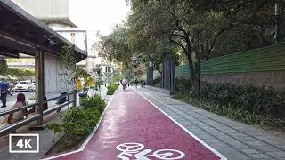 4K WALKING ON EUROPEAN STYLE ROAD, MOTI BAGH, NEW DELHI, INDIA | WALKING IN INDIA
