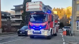 PARTENZA APS + AUTOSCALA VIGILI DEL FUOCO VARESE IN SIRENA