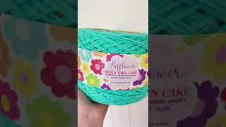 The most beautiful chunky mega yarn cake #shorts #crochet  #knittingyarn #yarnshopping #youtubeshort
