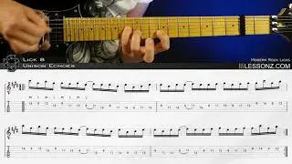 Modern Rock Licks by Lessonz.com - Lick No. 8 - Speed 3 - Key: C# Minor