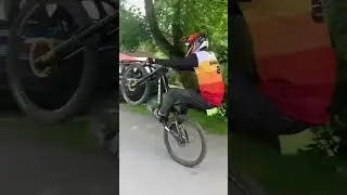 Manual on downhill bike near The Bikepark #downhill #manual #enduromtb #mountainbike #mtb #bike