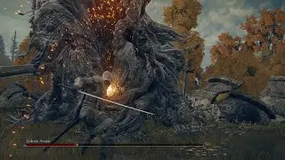 Elden Ring - Katana Vs Erdtree Avatar [No Damage] Gameplay