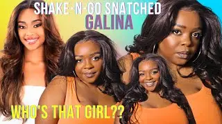 NO GLUE, NO GEL?! 🤔 Shake N Go Snatched GALINA 13x6 HD Lace Review #shakengo #wigreview #Ebonyline 
