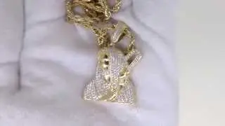 Gold Jesus Iced Out Pendant by Bling Master | Hip Hop Chain