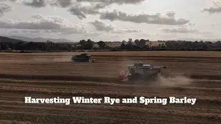 Claas Trion 750 & John Deere T660i harvesting Spring Barley & Rye | Harvest 2025 | 4K 60fps