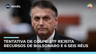 STF rejeita recursos de Bolsonaro e outros 6 r&eacute;us do n&uacute;cleo 1 da tentativa de golpe | #SBTBrasil