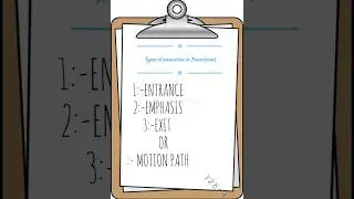 Powerpoint types of animation ENTRANCE, EMPHASIS, Exit #powerpoint #animation #powerpointanimation