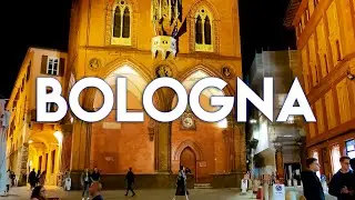 NIGHT BOLOGNA - WALKING TOUR  !! Italy - 4k Walking Tour around the City - Travel Guide. #Italy