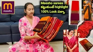 These are all good sarees with Pattu Sarees Look coming in soft fabric in the Below Range at Meesho 😍#meesho 