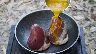 Fried Beef Heart with Glass Noodle Recipe / Kdeb Cooking