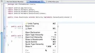 Android Application Development Tutorial   125   Setting up a Accelerometer class   YouTube