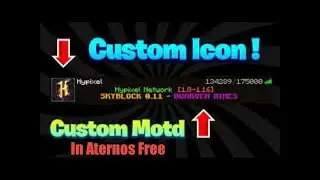 HOW TO MAKE CUSTOM MOTD AND SERVER ICON IN ATERNOS