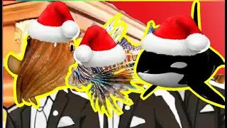 Cuttlefish Vs Lion Fish Vs Orca Shark - Coffin Dance X Christmas COVER