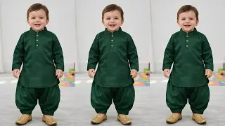 Baby Boy Kurta Paijama Cutting and Stitching Step by Step | Pathani Suit Design