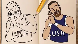 How to draw! STEPH CURRY (night night celebration)