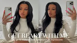 GRWM: my go to makeup look + product first impressions 🤍