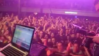 Skrillex throws birthday cake @ Roseland Theater Portland