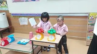 Weighing and measuring #kindergarten