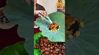 Thai traditional food Black rice with lotus leaf #thailand #asia #thaifood #food #foodie #fyp #viral