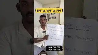 what is EPF,VPF, PPF ? | Eduguru| Manikandan A #jobs #pf #salary