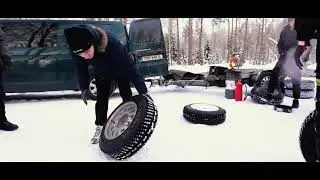 Robert Virves and team doing rally practice for Otep&auml;&auml; Winter Rally 2021