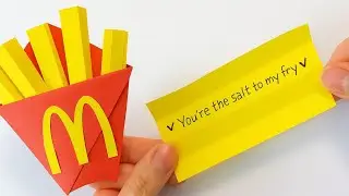 Easy Crafts Ideas 🍟 Cute Paper Origami Fries with Secret Messages for Friends