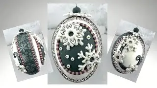 POLYMER CLAY AND EGGSHELL TUTORIAL: SNOWFLAKE EGG DESIGN...