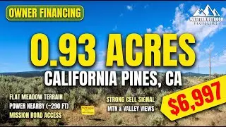 0.934 Ac For Sale in California Pines, CA 🌲Seller Financing Available | Build or Invest | 24050