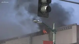 Stockton five-alarm fire damages beloved movie theater, threatens other businesses