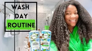 Процедура мытья длинных натуральных волос | Herbal Essence Hello Hydration | Oyintare Hair # 6