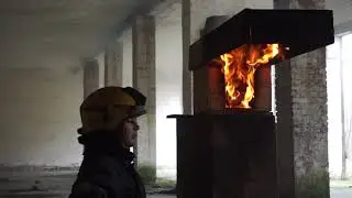 Szkolenie z gaszenia pożarów. KW PSP w Szczecinie, ośrodek szkolenia w Bornym Sulinowie.