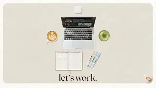 study beats, matcha glass, and latte foam.